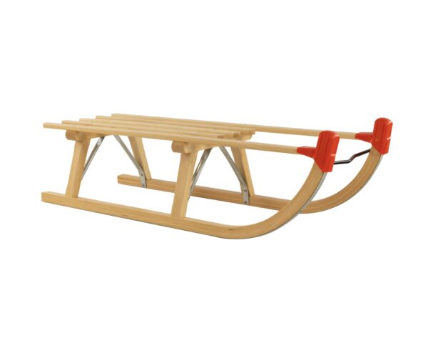 Piros erősített szánkó (90 cm)