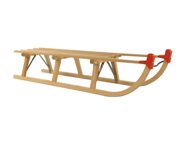 Piros erősített szánkó (120 cm)