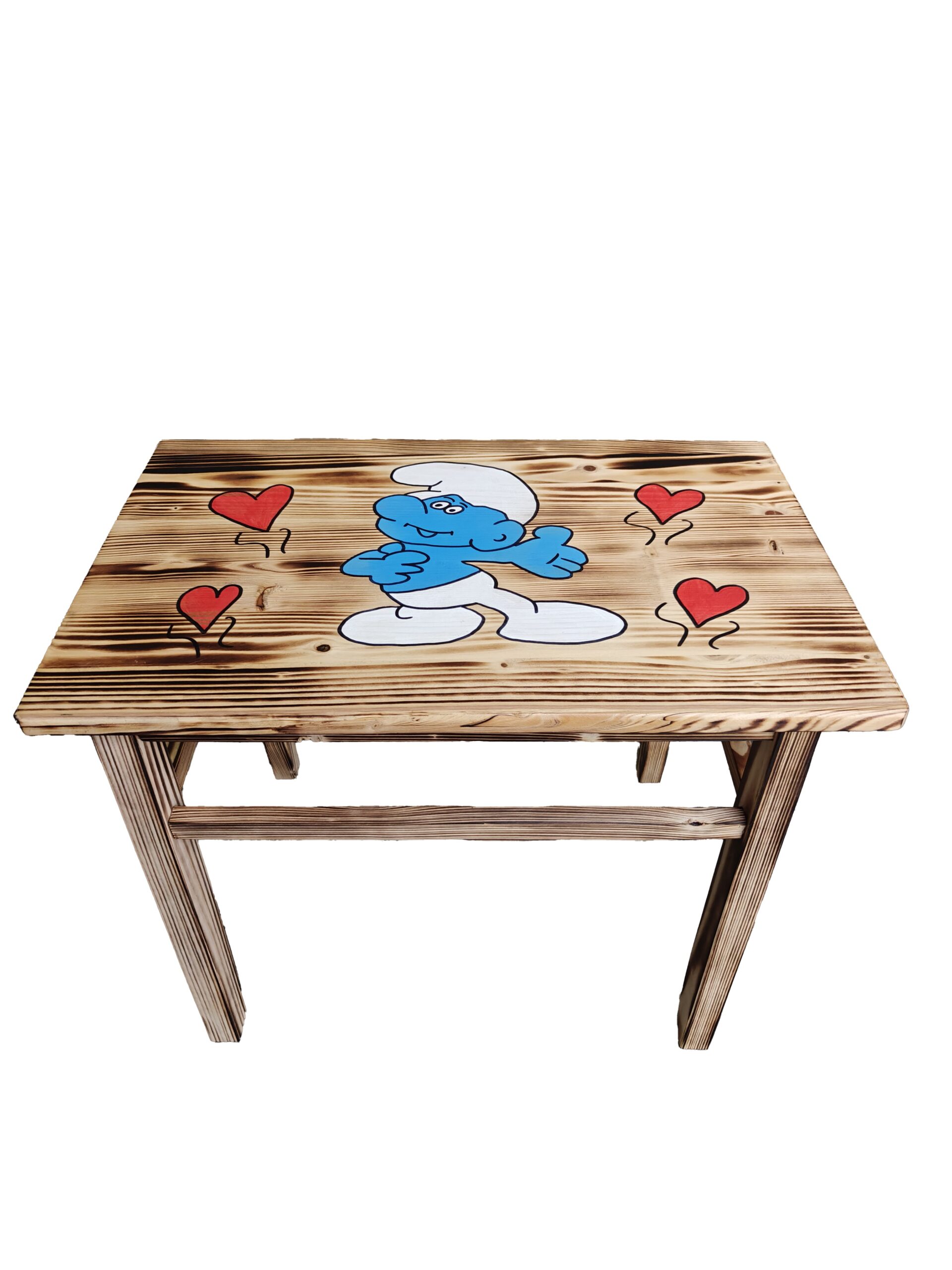 Mintás égetett gyermekasztal (Hupikék törpikék) - Image 6