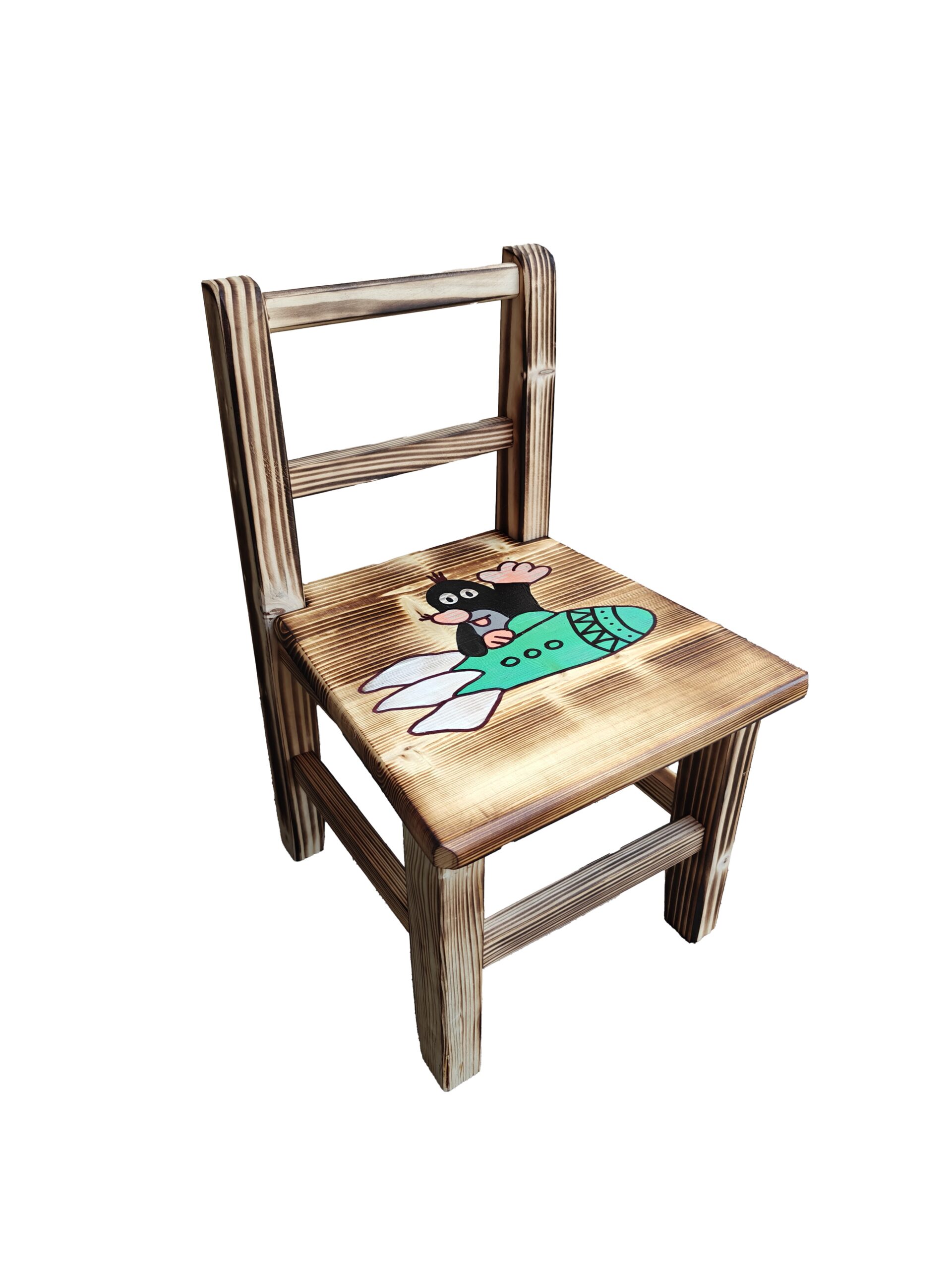 Mintás égetett gyermekszék (Kisvakond)